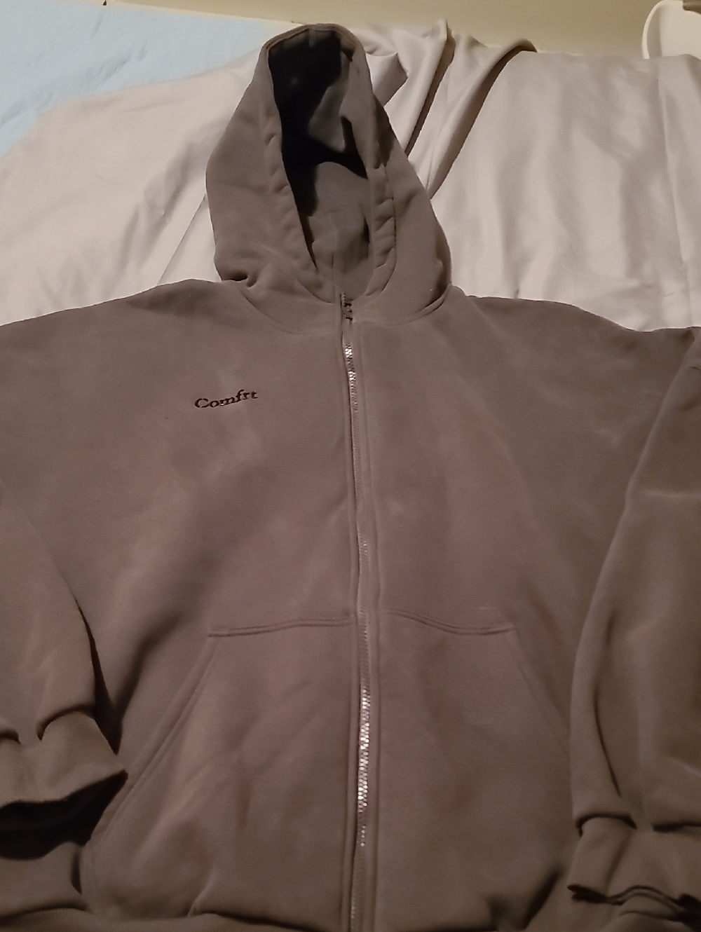 Comfort Zip-Up Hoodie Jacket in Grayish